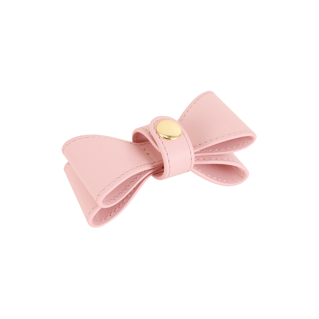 PINK LEATHER CAT BOW TIE