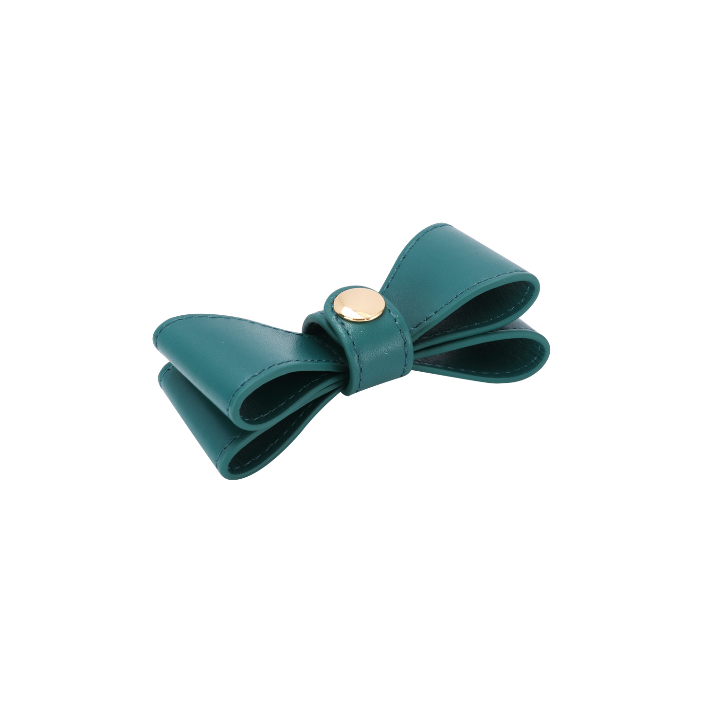 Emerald Green Leather Dog Bow Tie