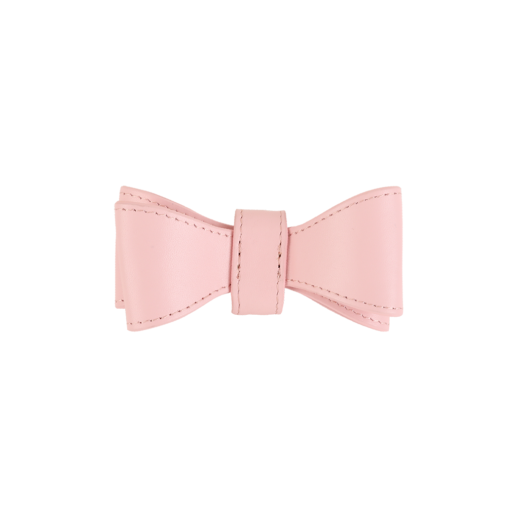 Pink Leather Dog Bow Tie